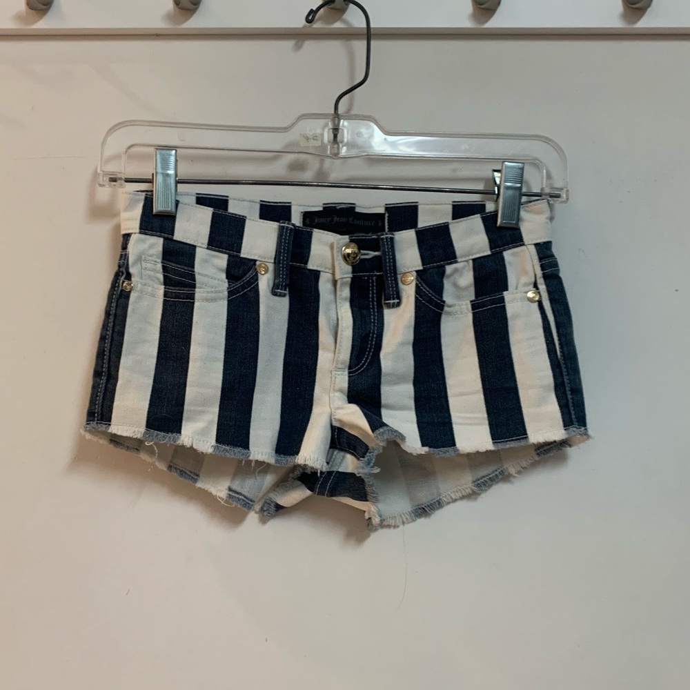 Juicy Couture Kids Striped Denim short
